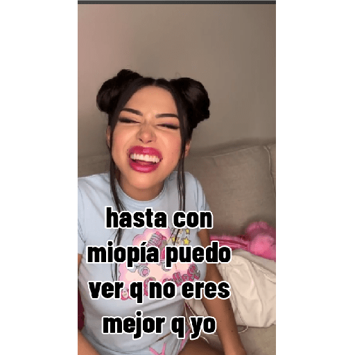 hasta con miopía puedo ver q no eres mejor q yo