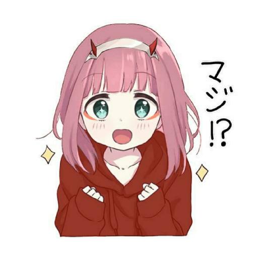 Cute Zero Two Faces 2