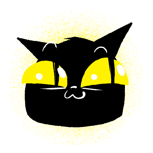 Pin de Mike Wasauski em sticker  Desenho de gato preto, Desenho