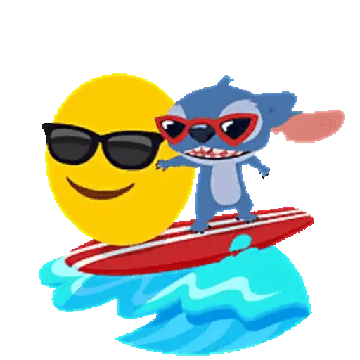Emoji Bola 🟡 y Stitch Animado 8