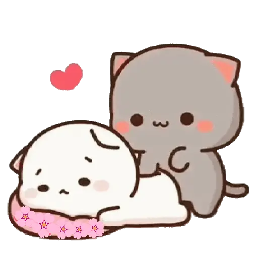 Mochi Peach y Goma Cat 🤍💕🩶 4