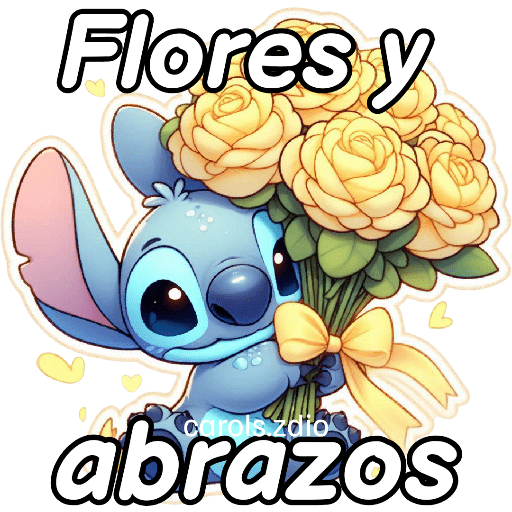 🌻🌼 Stitch Flores Amarillas 🌼🌻