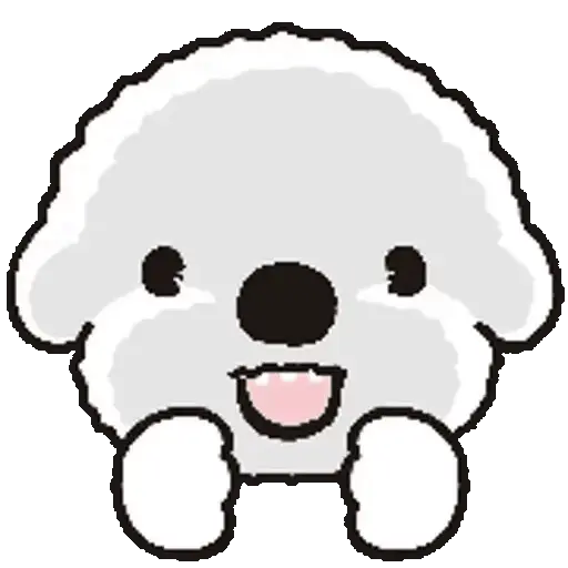 Emoji Perrito Blanco Animado 🐶