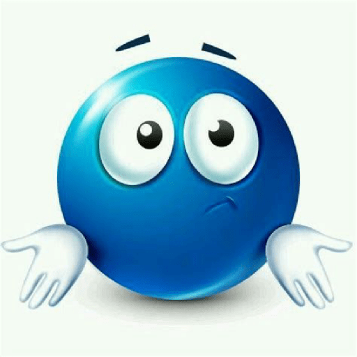 Emoji azul 6