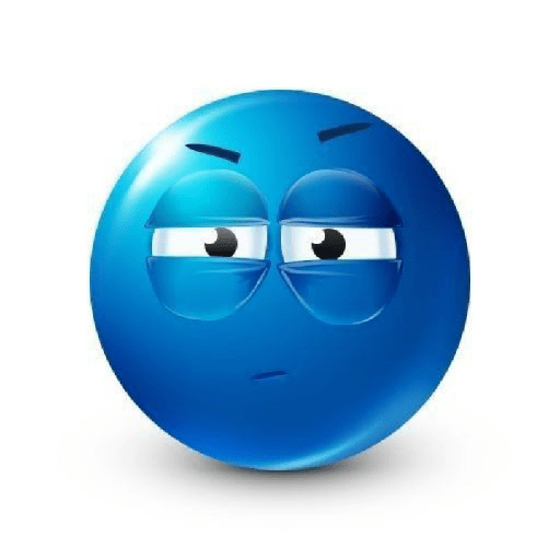 Emoji azul 7
