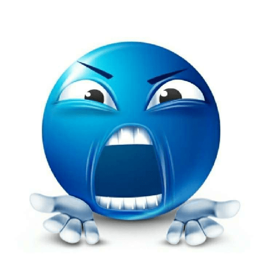 Emoji azul 9