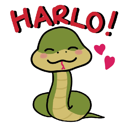 Snake Hello Happy Cute Snake θ