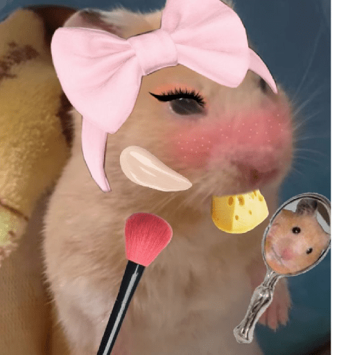 Hamster maquiando 🐹 9