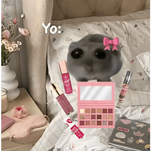 Hamster maquiando 🐹 2