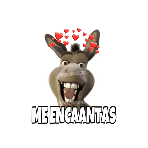 Já pode sair? Burro Shrek - Stickers for WhatsApp