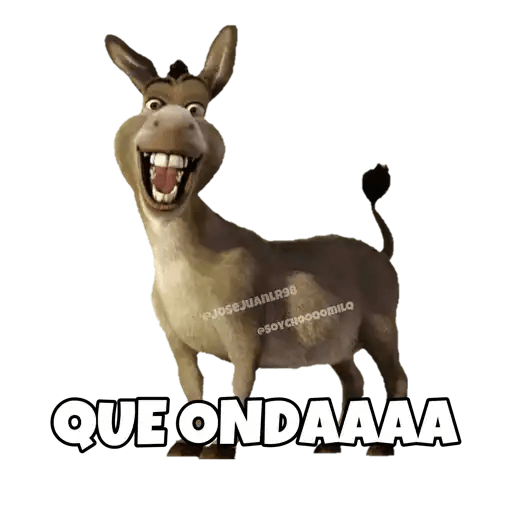 Já pode sair? Burro Shrek - Stickers for WhatsApp