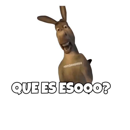 Já pode sair? Burro Shrek - Figurinhas para WhatsApp