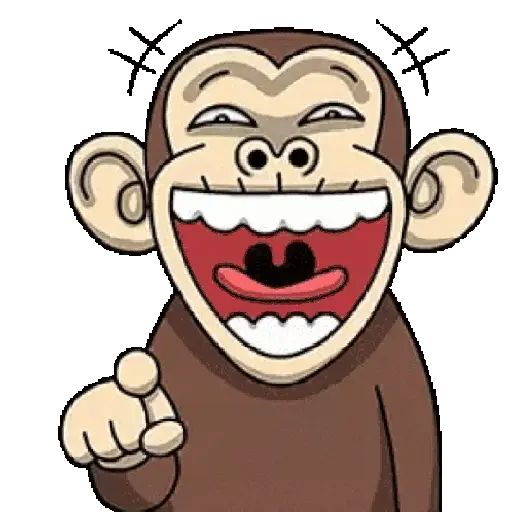 Monkey reaction/@ive_stickers 