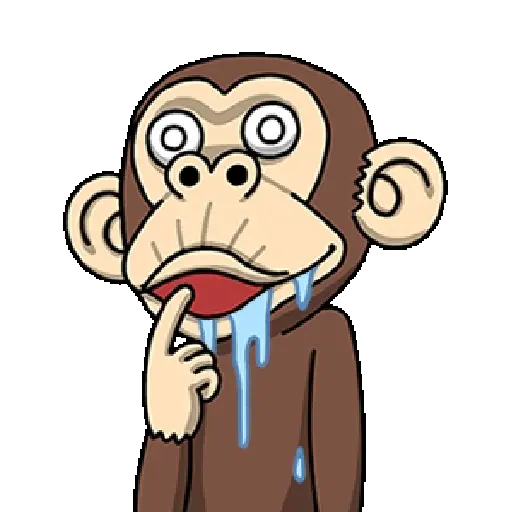 Monkey reaction/@ive_stickers  9
