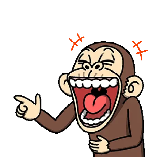 Monkey reaction/@ive_stickers  10
