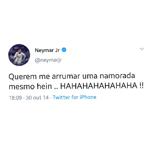 Twette antigo Neymar