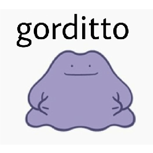 Pokemon Ditto Muscles Sticker - Sticker Mania