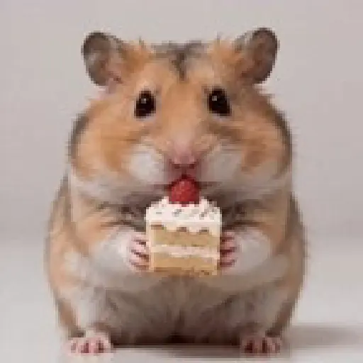 Hamster comiendo🍔🍝🐹✨