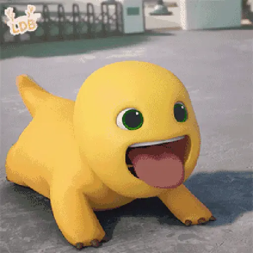 Nailong gif gerak dino kuning 13