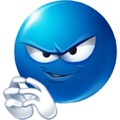 Blue emoji 