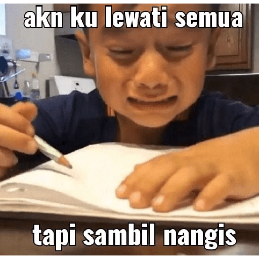 Meme setress tugas / belajar  4