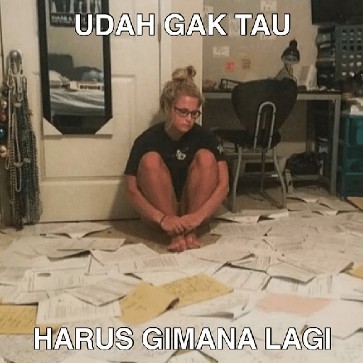Meme setress tugas / belajar  5