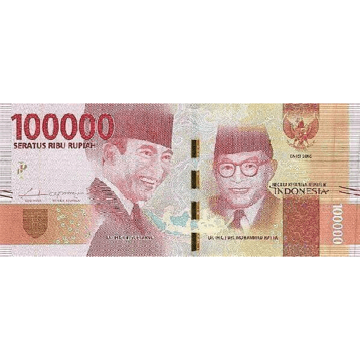 Stiker uang rupiah