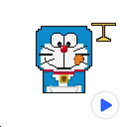 Yit Sticker Minecraft X Doraemon Animated