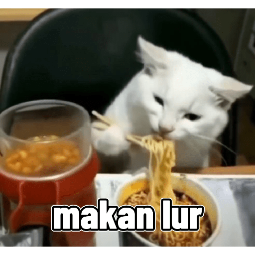 Meme kucing makanan