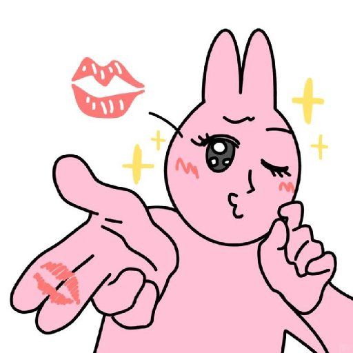 Sticker bunny cartoon
