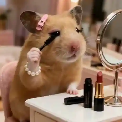 Hamster Maquiando 🐹 TikTok 📱 1