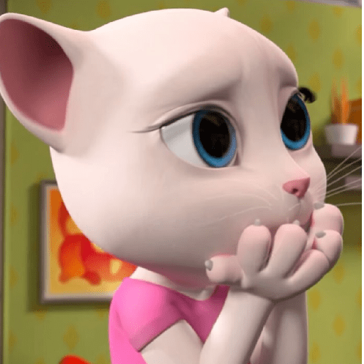 Reações da gatinha Angela 19