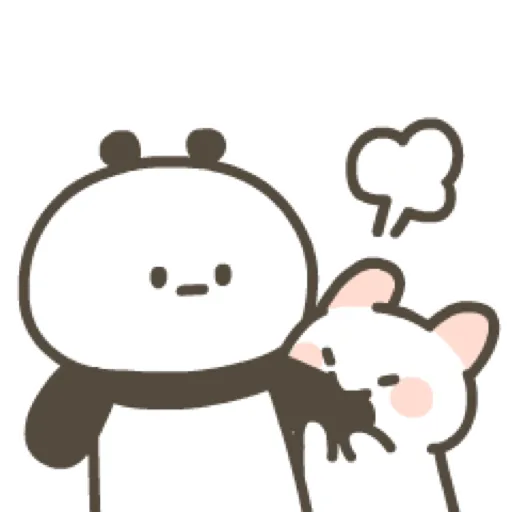 Cute panda and rabbit 11