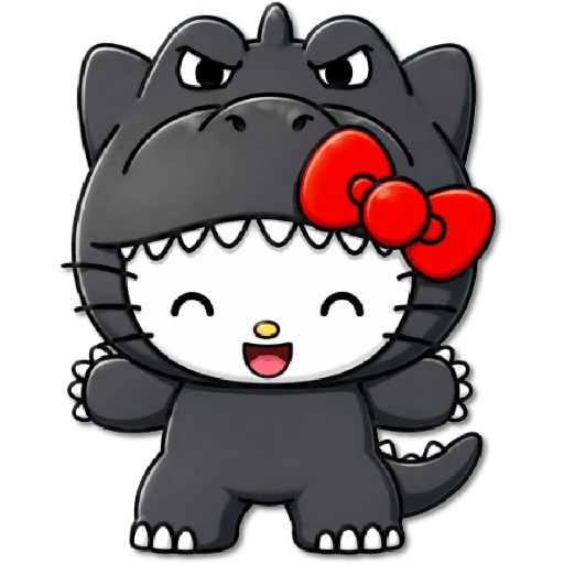 Hello Kitty 🎀✨🦖 Godzilla