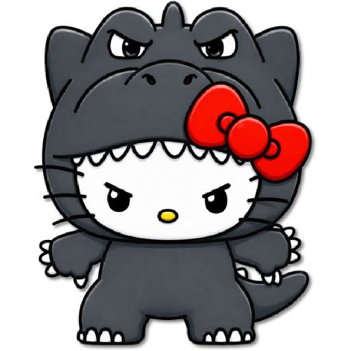 Hello Kitty 🎀✨🦖 Godzilla