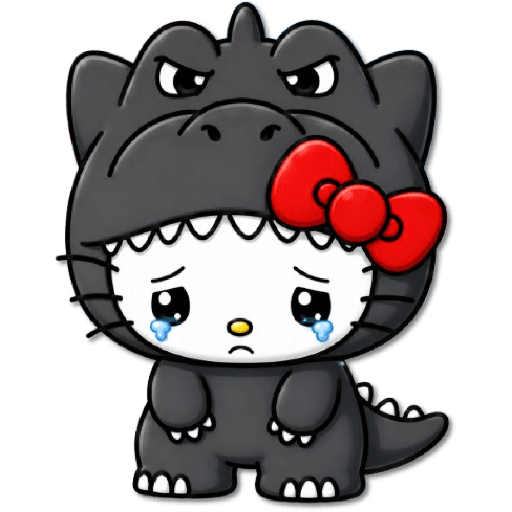 Hello Kitty 🎀✨🦖 Godzilla