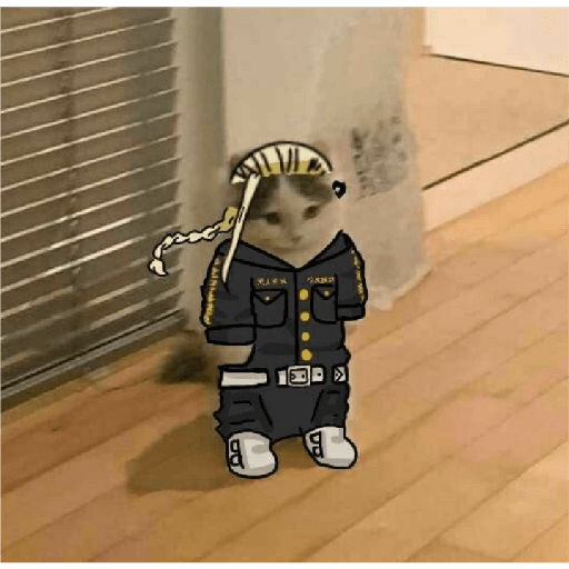 Estiker de Gatos Otakus 6