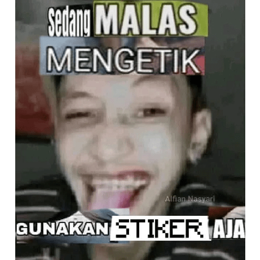 Stiker meme teks 4
