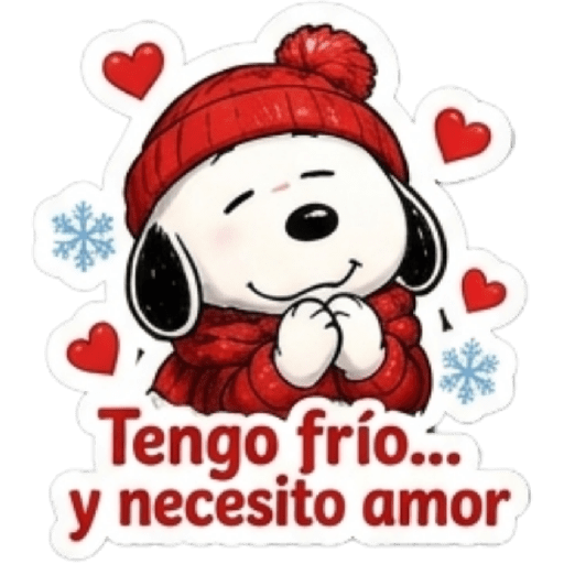 Snoopy Amor en Invierno 🐾❤️