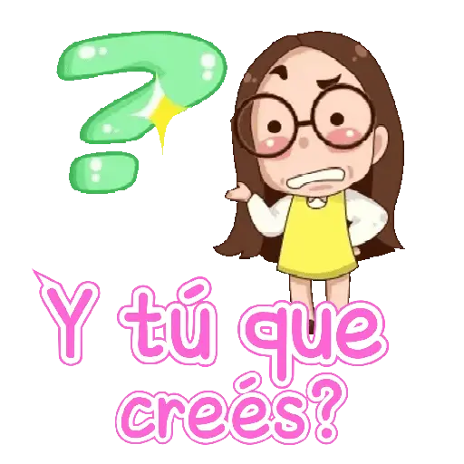 Niña kawai con texto 🌈🎀✨ 12