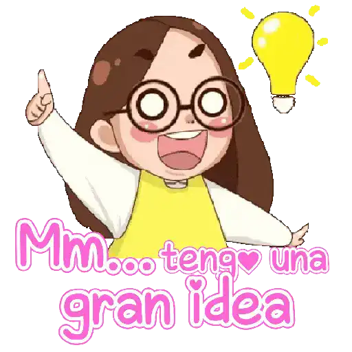 Niña kawai con texto 🌈🎀✨ 25