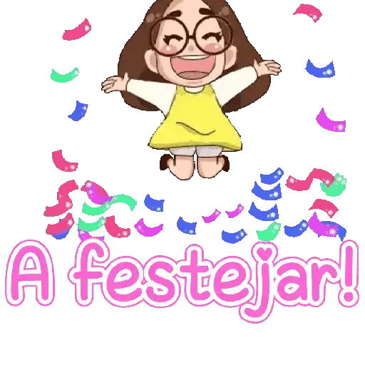 Niña kawai con texto 🌈🎀✨ 16