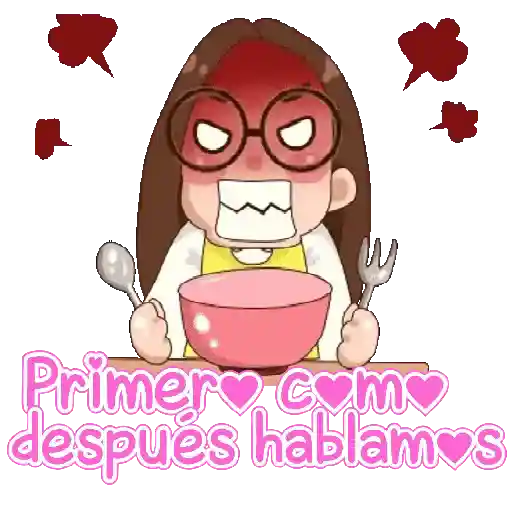 Niña kawai con texto 🌈🎀✨ 14