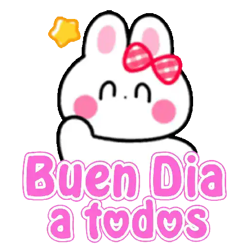 Conejito Kawaii con texto🐇💬✨🌈 3