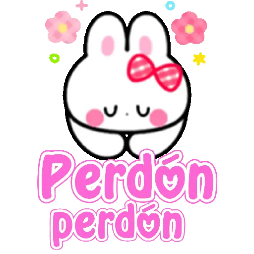 Conejito Kawaii con texto🐇💬✨🌈 2