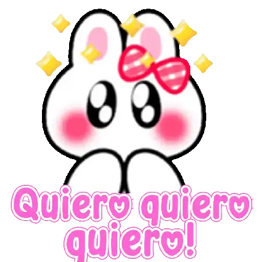 Conejito Kawaii con texto🐇💬✨🌈 7