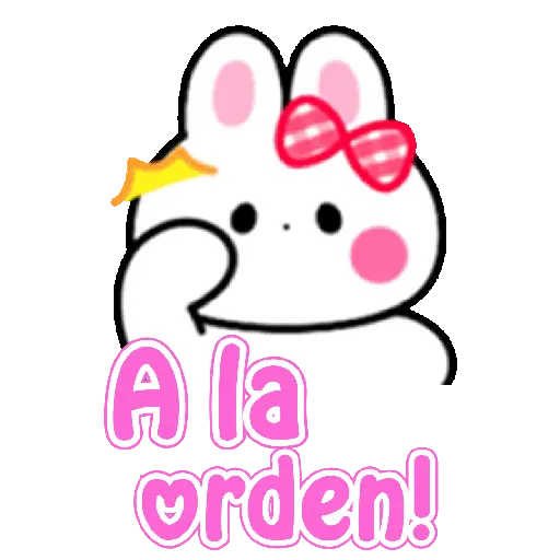 Conejito Kawaii con texto🐇💬✨🌈 8