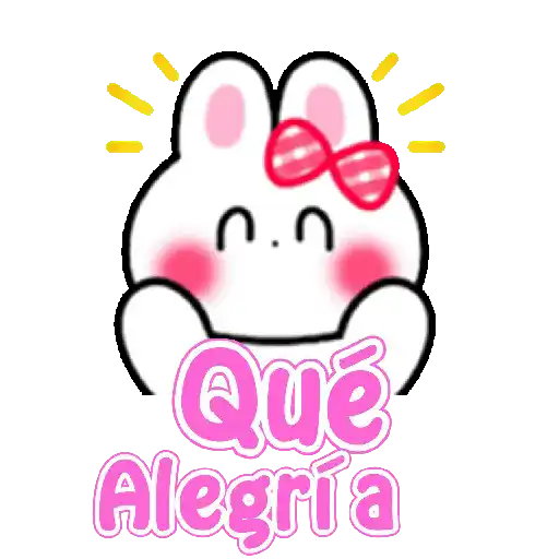 Conejito Kawaii con texto🐇💬✨🌈 9