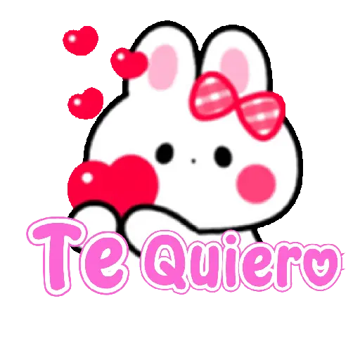 Conejito Kawaii con texto🐇💬✨🌈 11