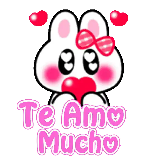 Conejito Kawaii con texto🐇💬✨🌈 12